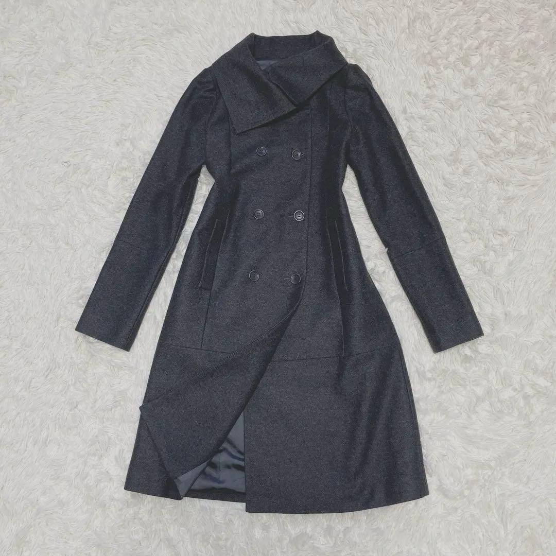 131【極美品】希少 theory セオリー コート ダブル ウール混