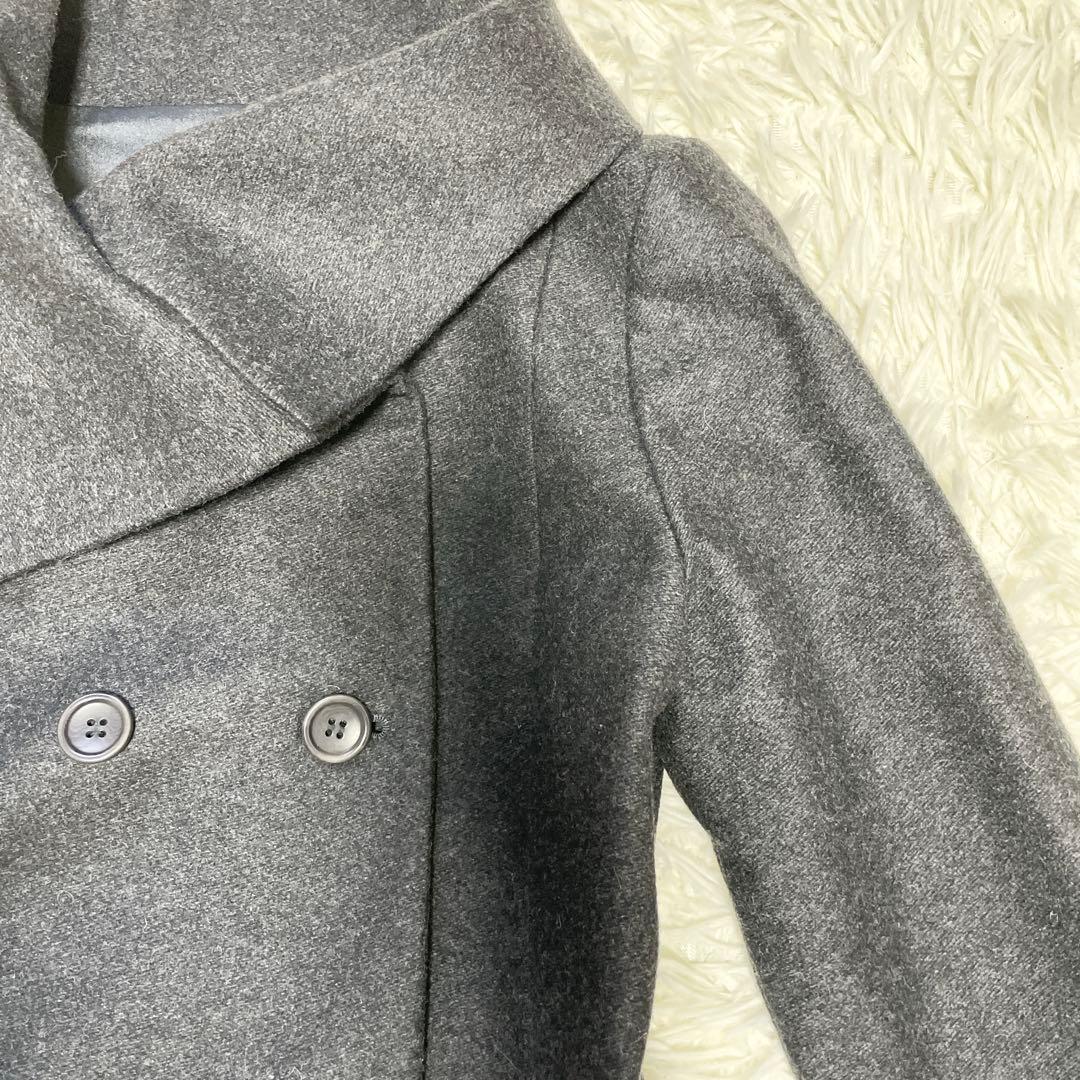 131【極美品】希少 theory セオリー コート ダブル ウール混