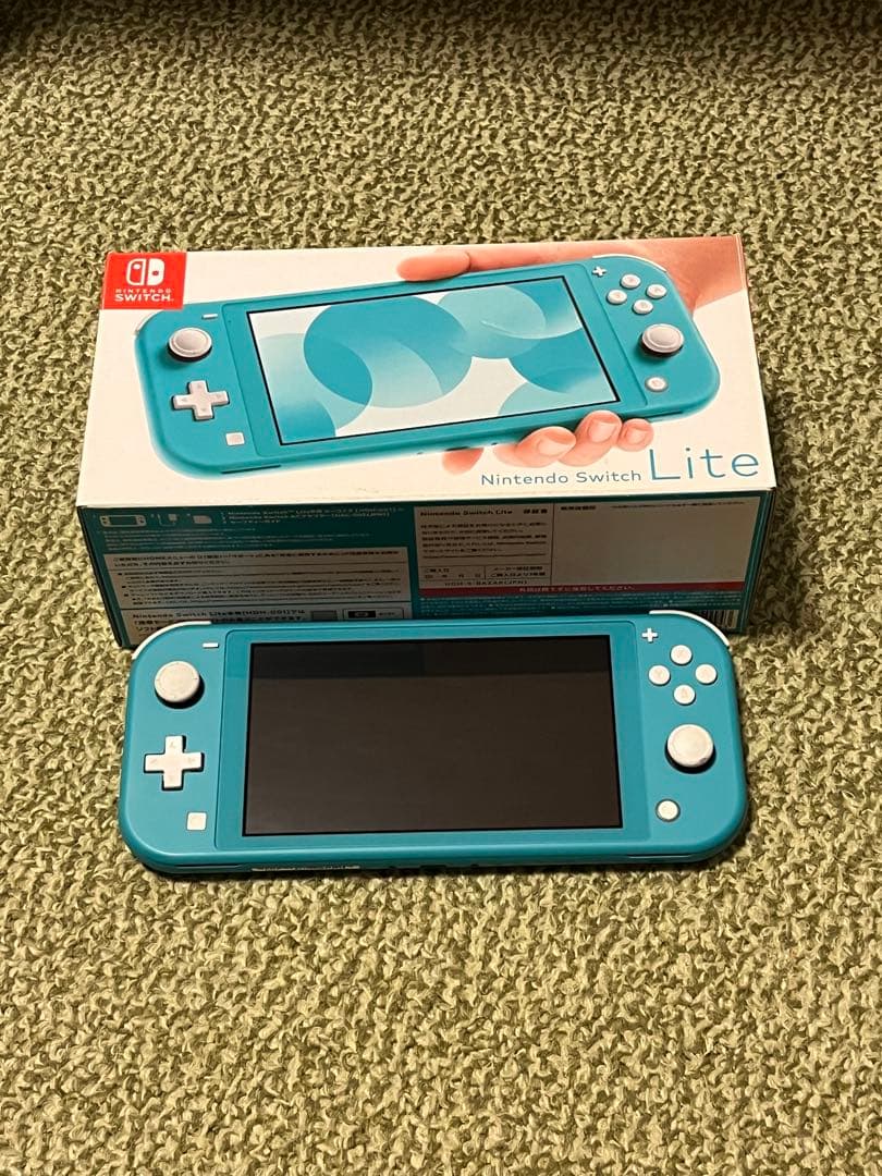 Nintendo Switch Lite ターコイズ本体　外箱　充電器付き