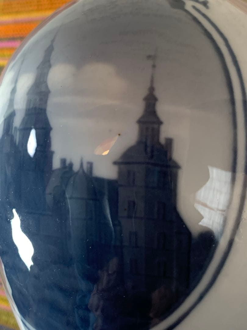 ロイヤルコペンハーゲン　1926年アンティークのローゼンボー城が描かれた花瓶！