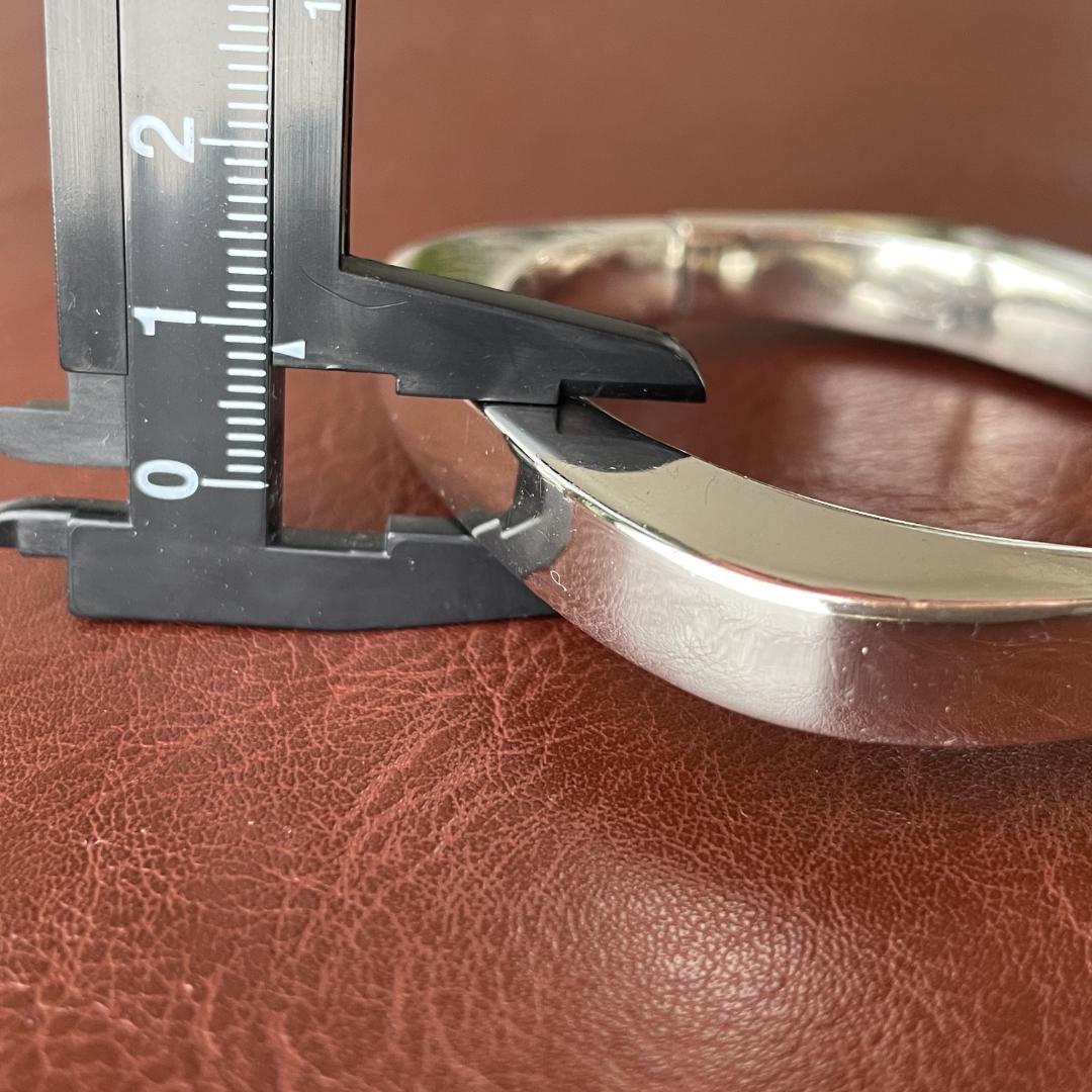 ビンテージ シルバー925 スクエア バングル MEXICO刻印 無骨 存在感