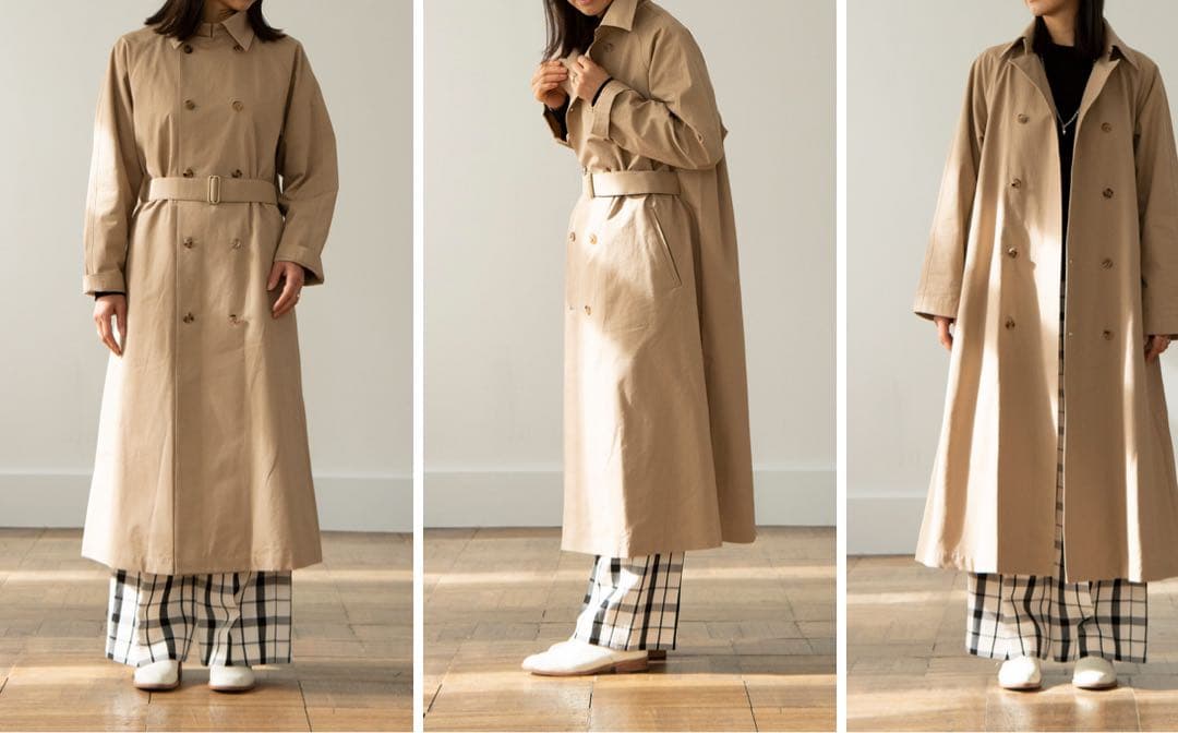 【美品】マドリガル　トレンチエッグベージュ トレンチコート ベルト付き