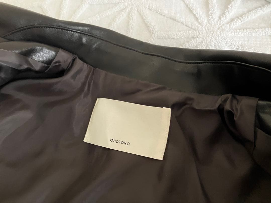【新品】ohotoro レザージャケット　ダークブラウン