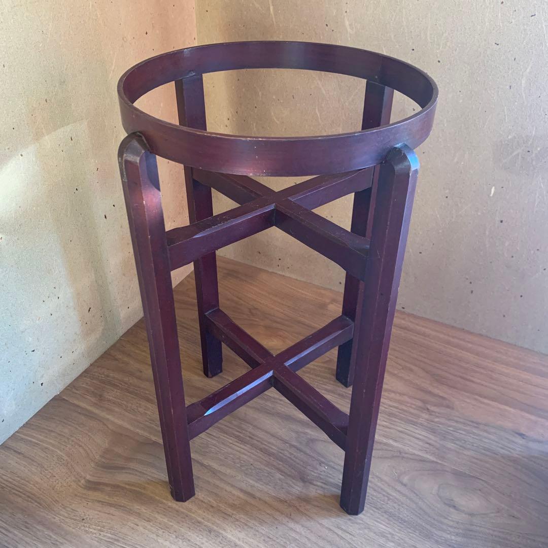 昭和レトロ 木製 火鉢台 幅34cm高さ55cm アンティーク 火鉢 レトロ