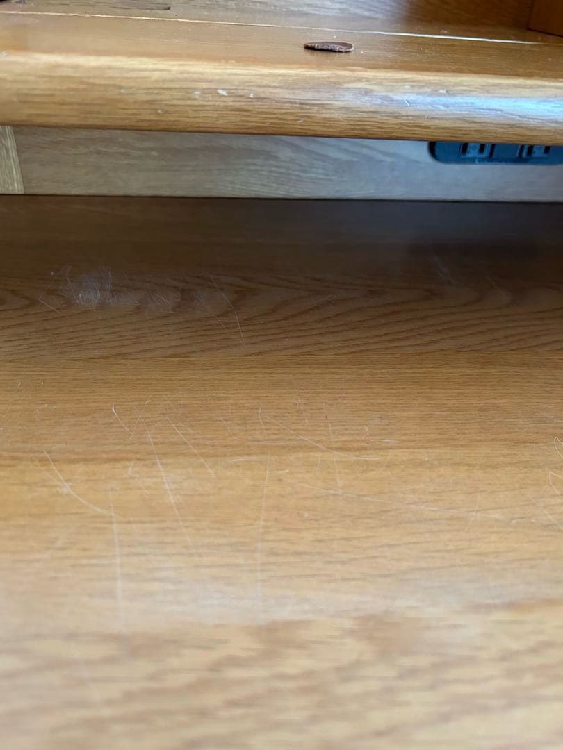 マルニ　天然木　学習机　①机+上棚