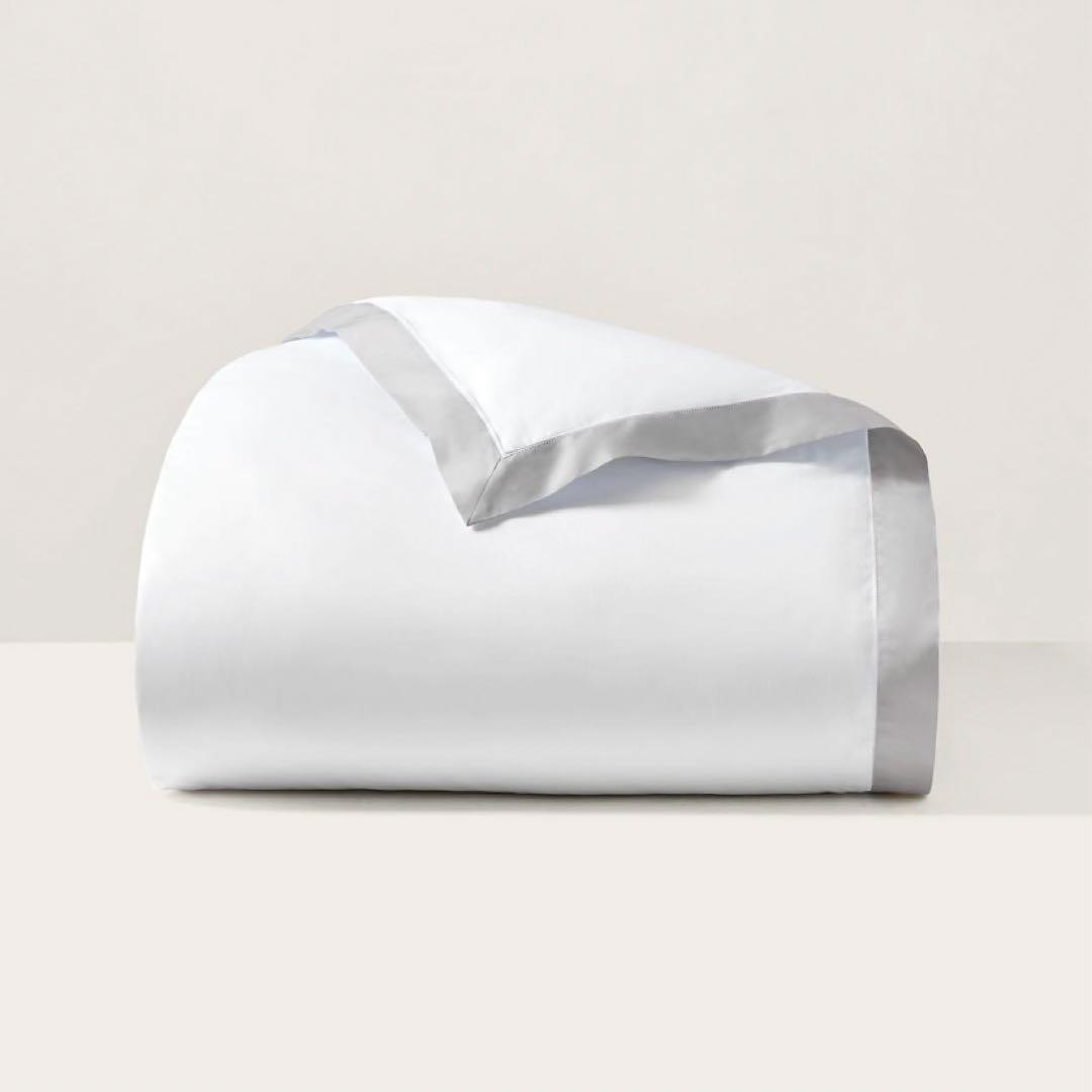 Ralph Lauren オーガニックコットン掛け布団カバー　シングル　シルバー