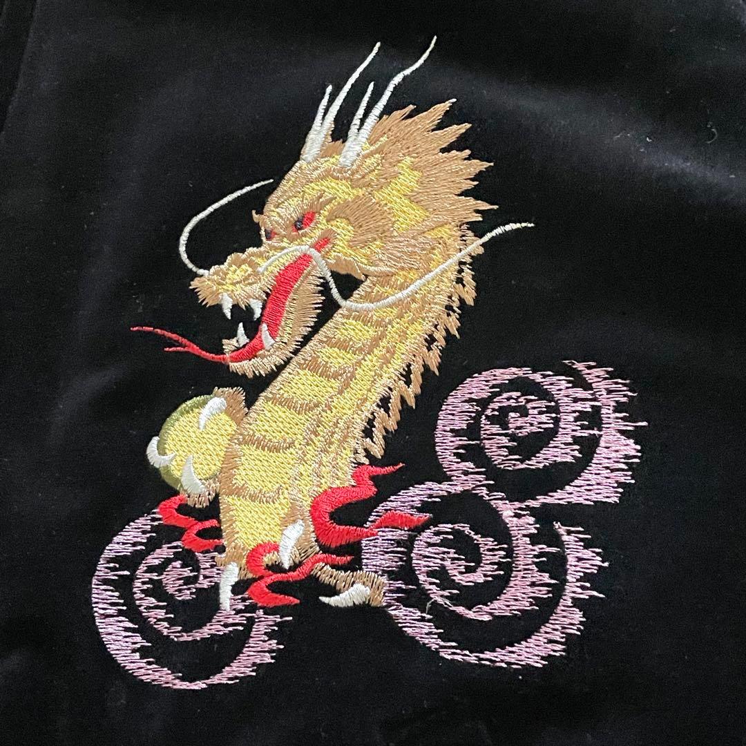 JUNGLE STORM ブルゾン ベロア 中綿 龍刺繍 L