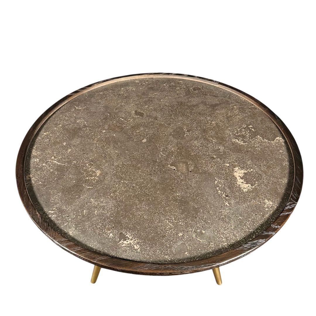 HR752 美品Knot antiques BARK COFFEE TABLE