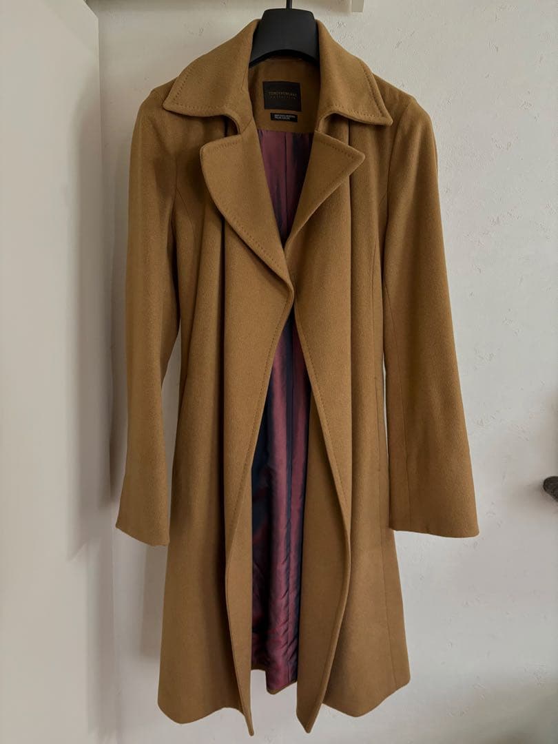 TOMORROWLAND キャメル ロングコート 38 ベルト付 未使用