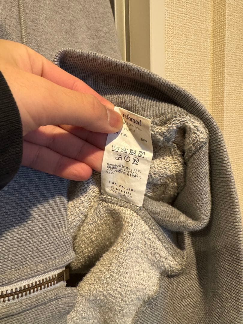 kikunobu別注 refomed kinchaku zipup hoodie