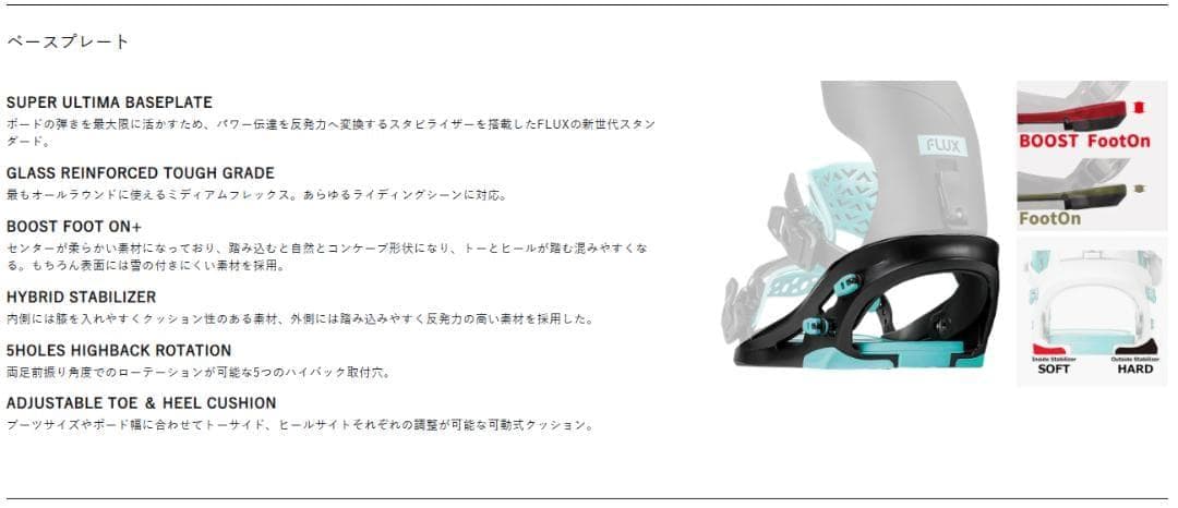 フラックス　25-26 FLUX CX シーエックス WHITE M 新品未使用