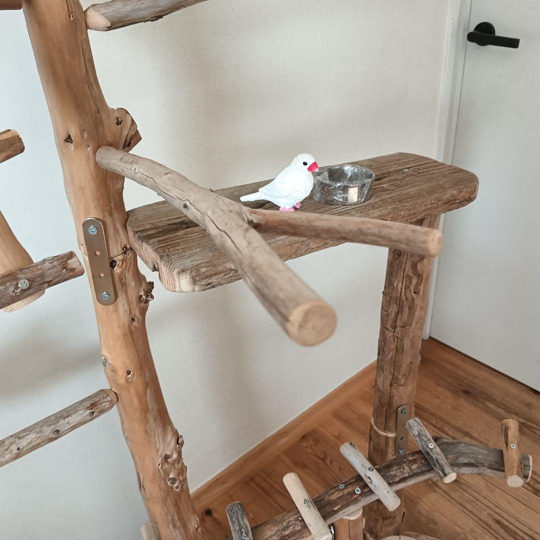 鳥羽 バードアスレチックジム大型 天然木 自然木 流木 インコ おもちゃ