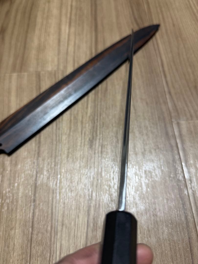 池田辰男　伝統工芸士　池田正行　水本焼　柳刃包丁　本焼き　包丁　尺