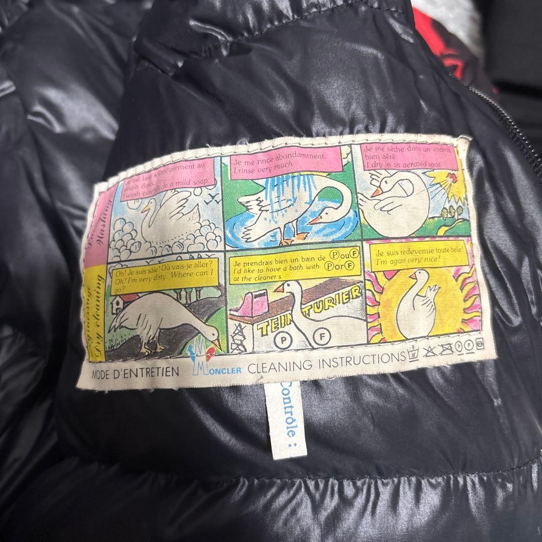 Moncler ダウンジャケット 古着 オレンジ/ブラック サイズ1