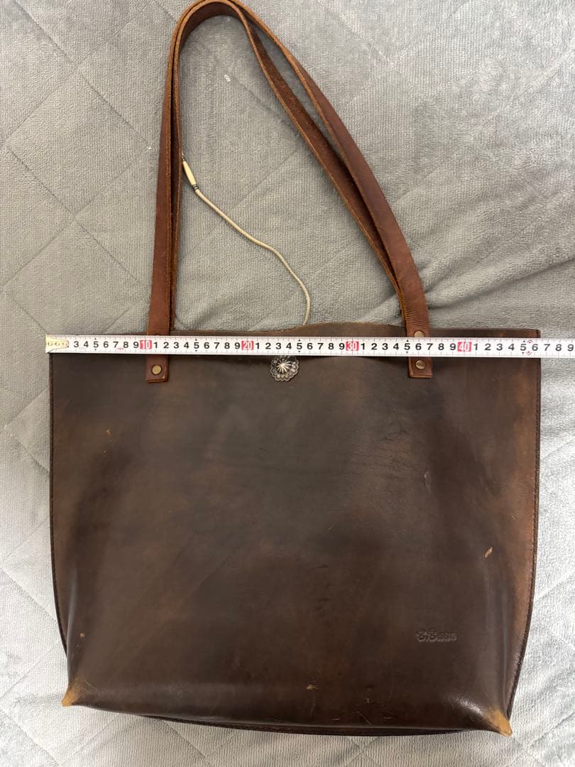 BrownBrown レザートートバッグ コンチョ付き