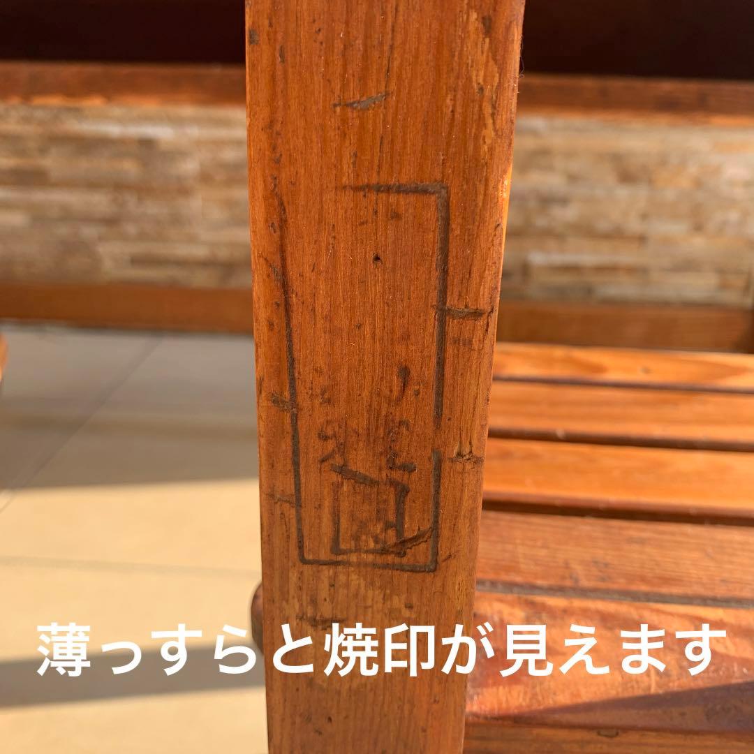 昭和レトロ　古い　木製　アンティーク　デスク 椅子 セット 幼児