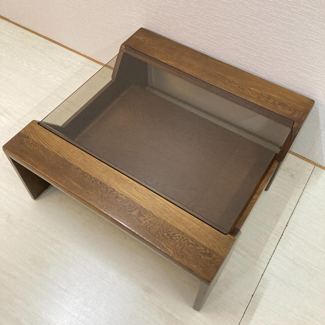 【カリモク】ガラステーブル　センターテーブル　ローテーブル　リビングテーブル