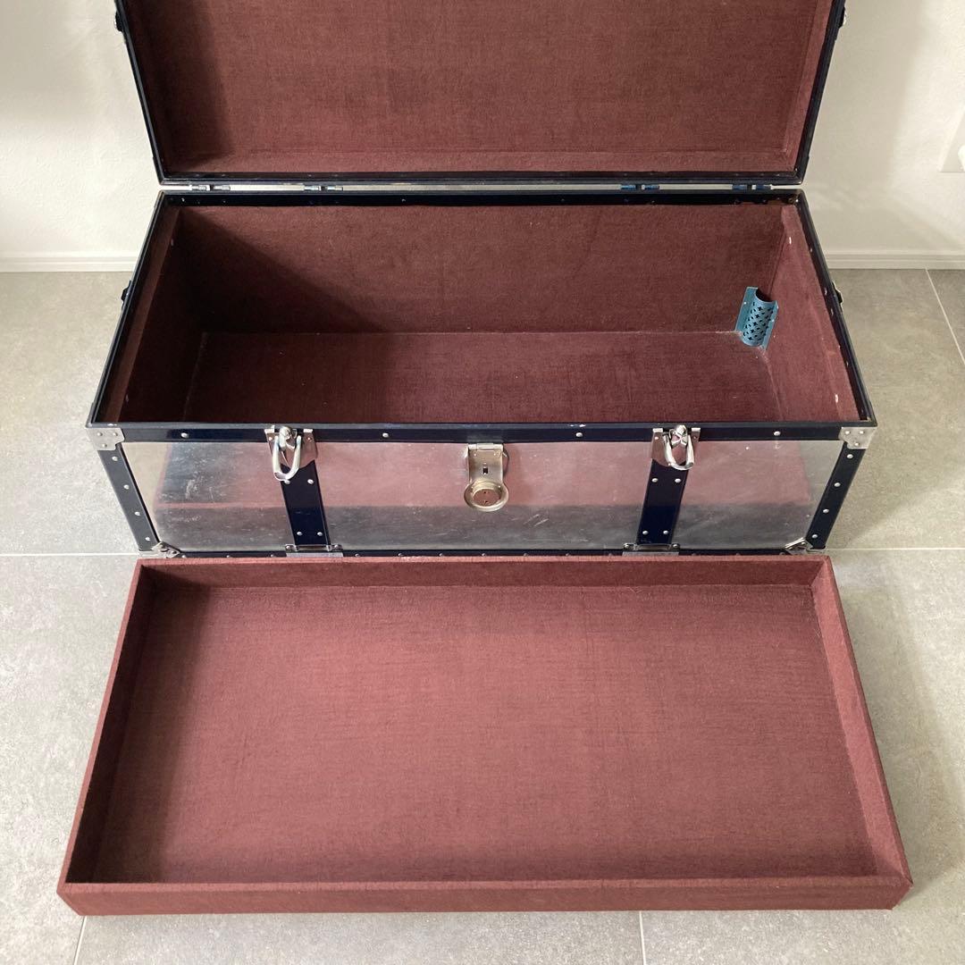 ヴィンテージ 大型トランク 船舶トランク インダストリアル 収納 ローテーブル