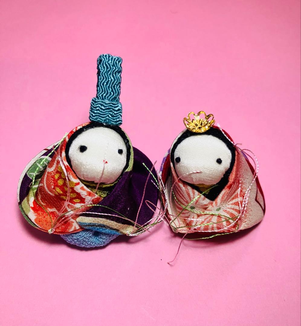 犬筥(いぬばこ) 布ちりめん　手作り　ひな人形男雛女雛セット　超貴重　レトロ