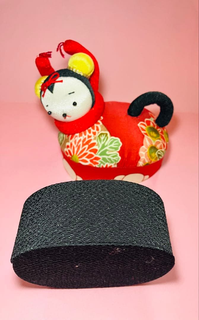 犬筥(いぬばこ) 布ちりめん　手作り　ひな人形男雛女雛セット　超貴重　レトロ