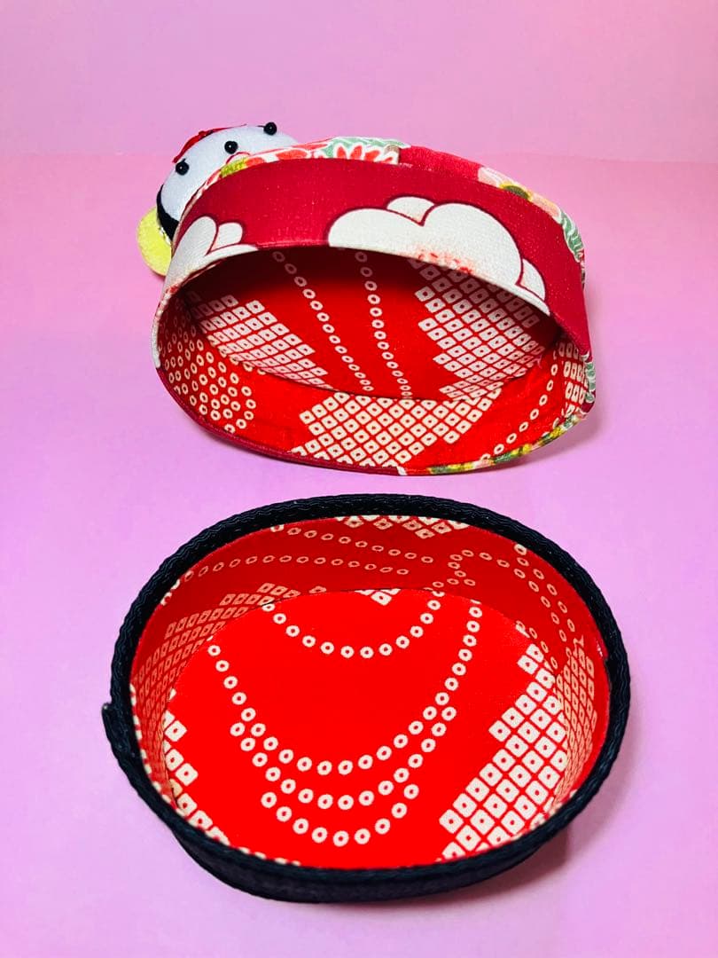 犬筥(いぬばこ) 布ちりめん　手作り　ひな人形男雛女雛セット　超貴重　レトロ