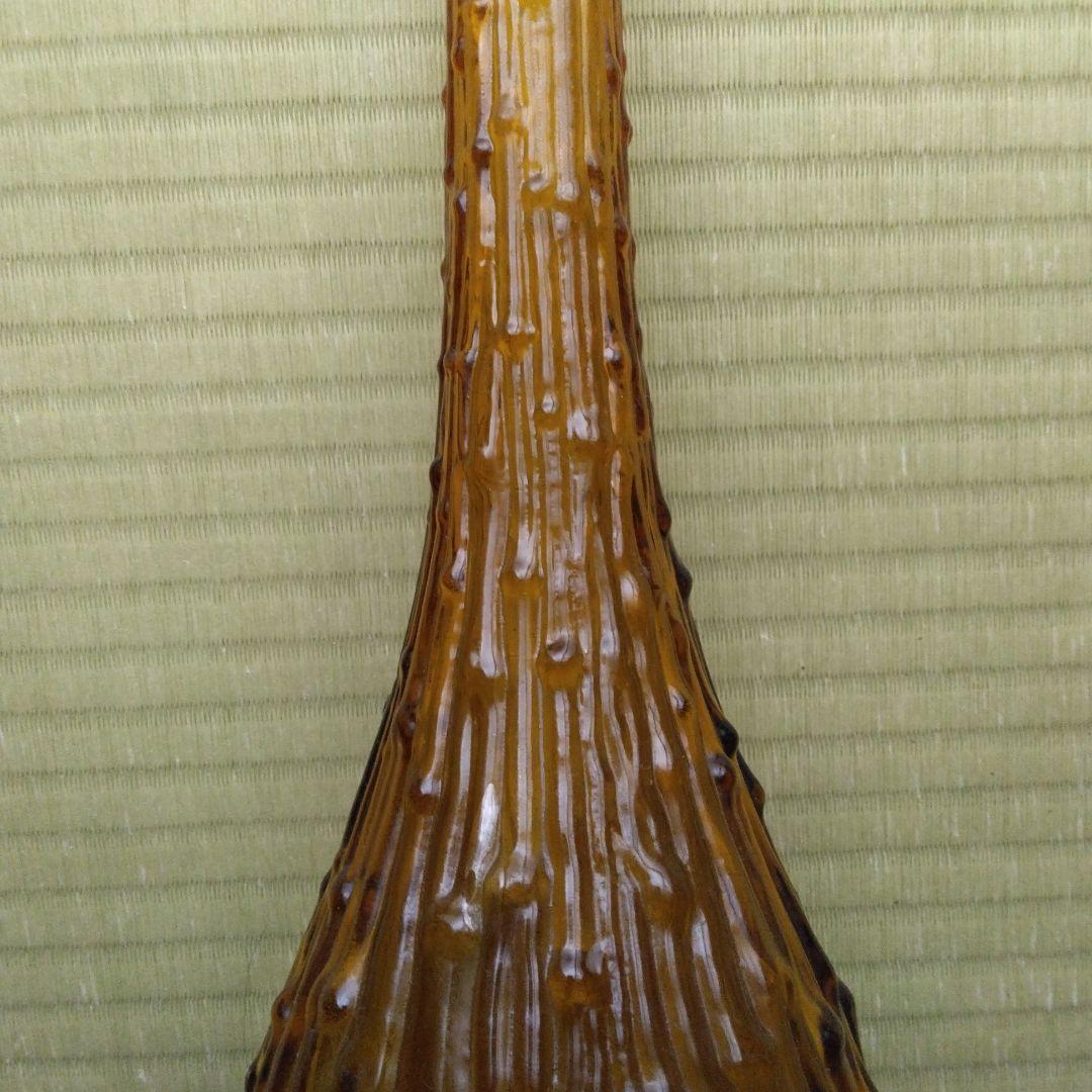 ヴィンテージアンバーガラスボトル エンポリ ジーニーボトル