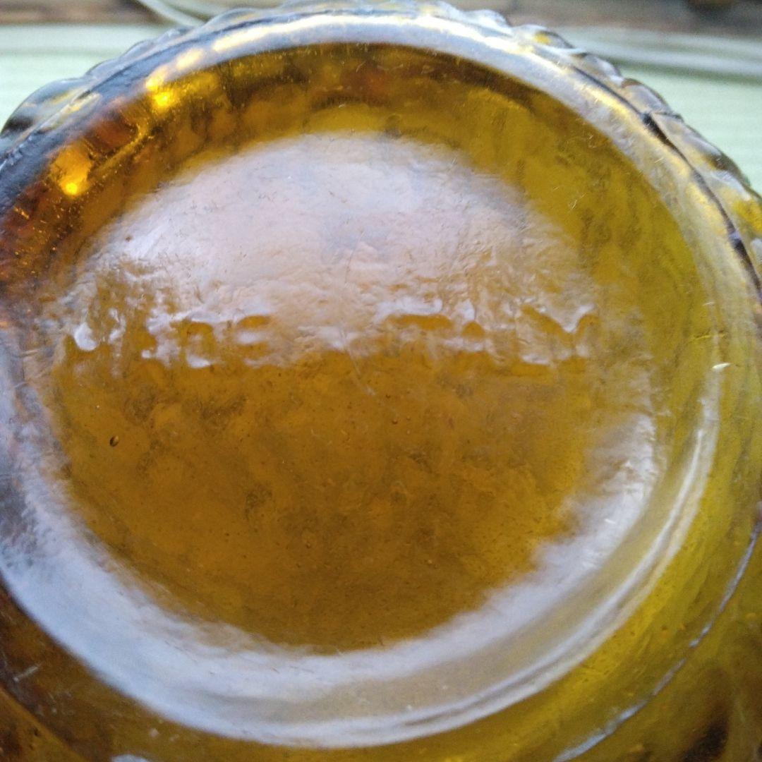 ヴィンテージアンバーガラスボトル エンポリ ジーニーボトル