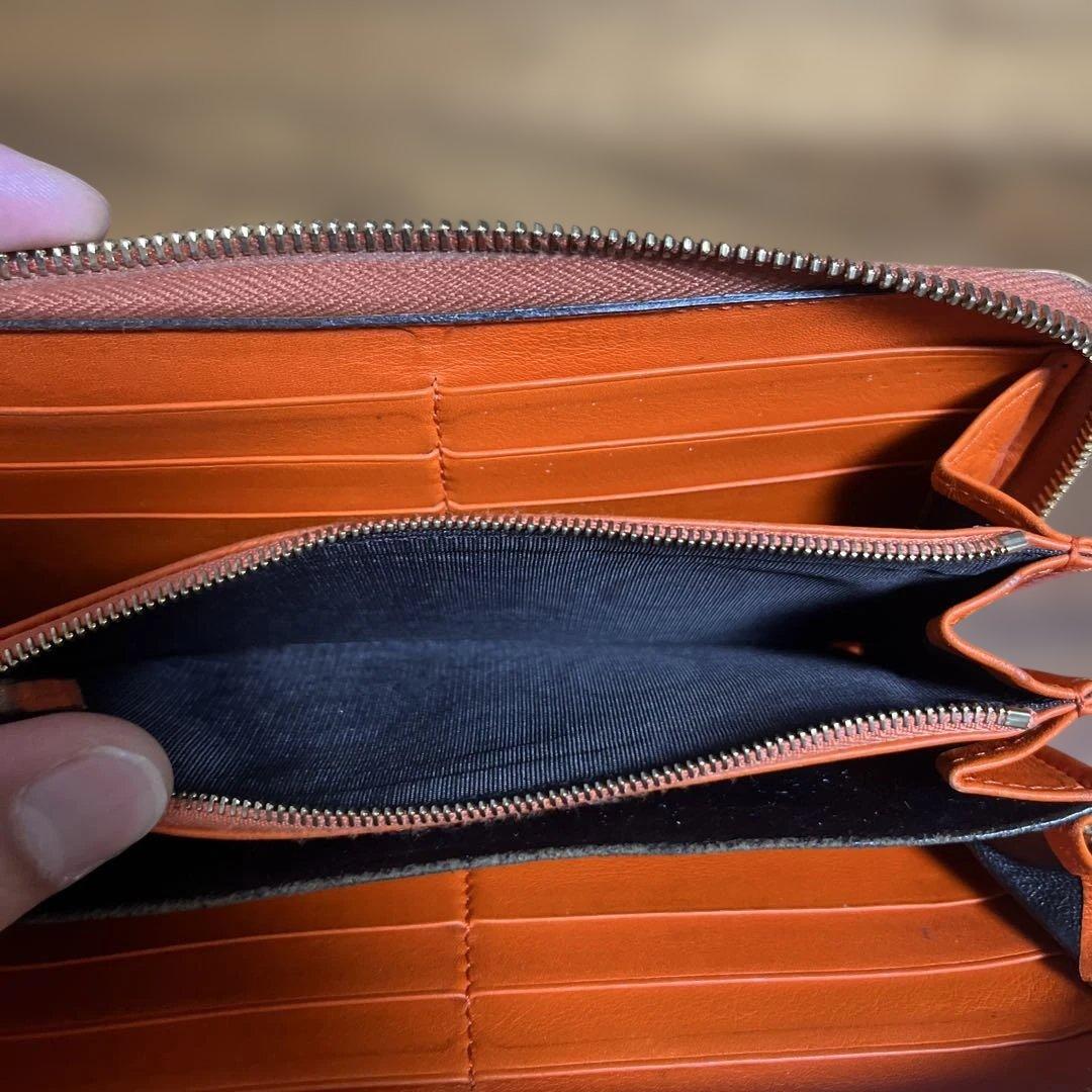 美品！グッチ 長財布 パイソン バンブー チャーム タッセル オレンジ