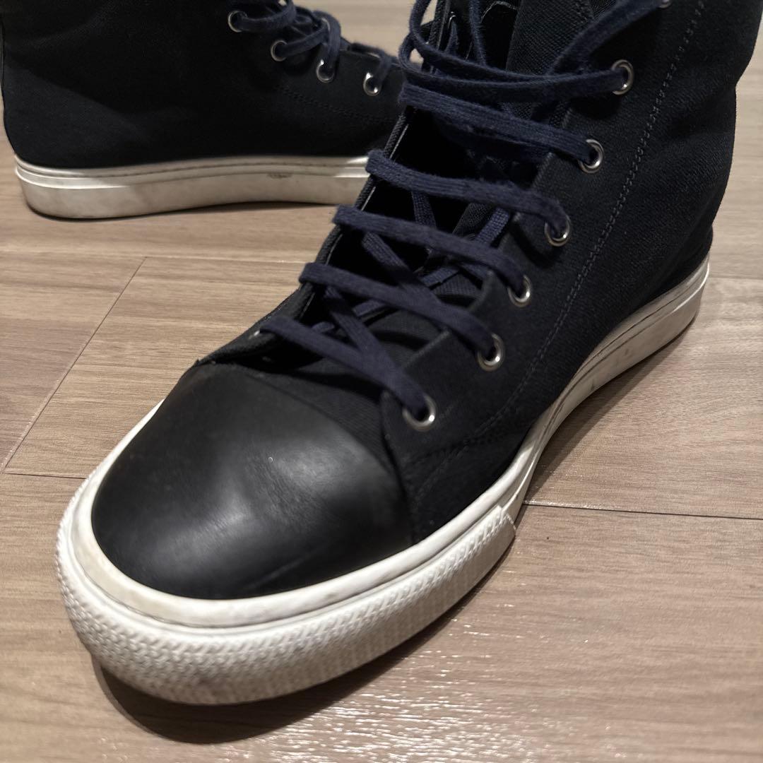 エルメス メンズ ハイカットスニーカー ネイビー 28cm