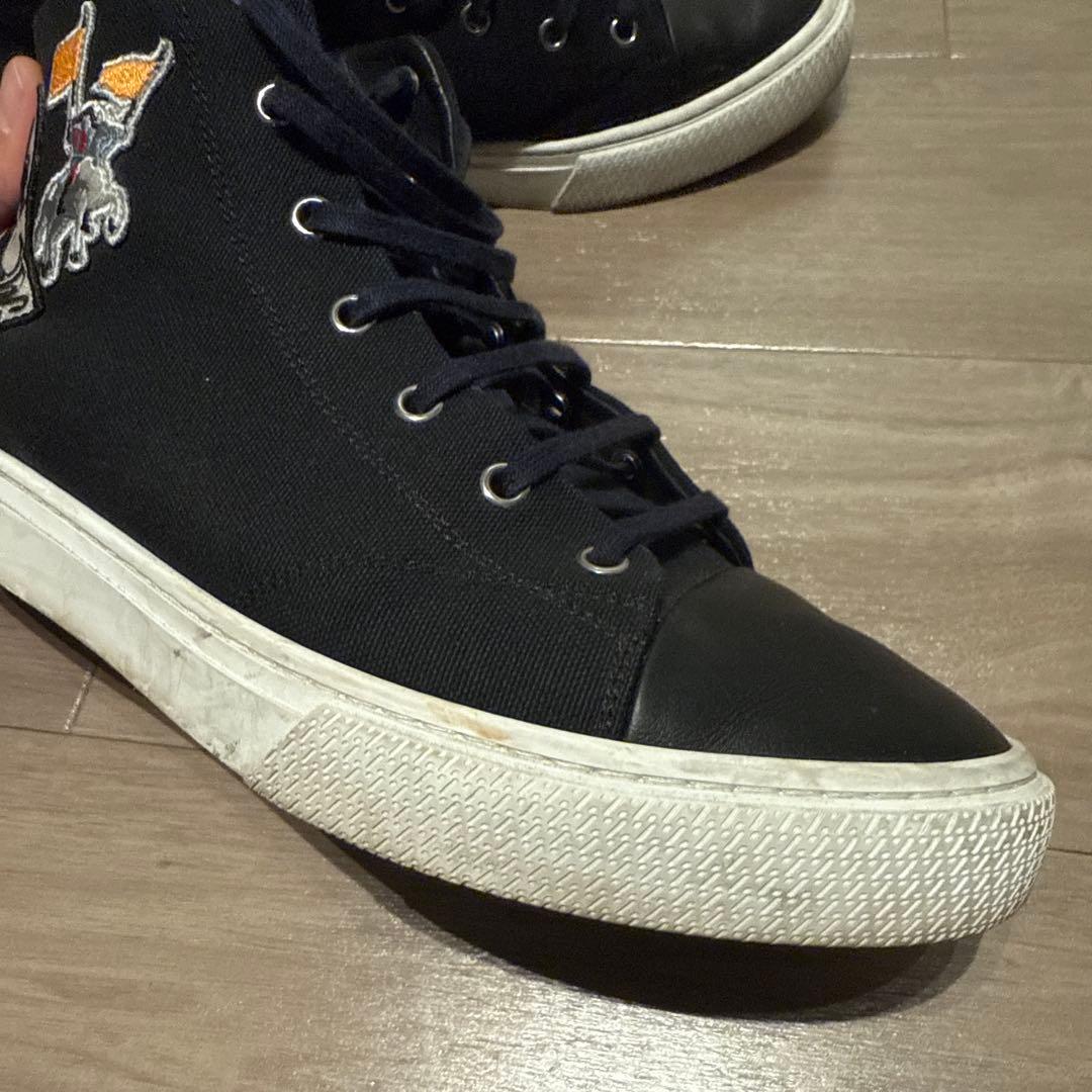 エルメス メンズ ハイカットスニーカー ネイビー 28cm