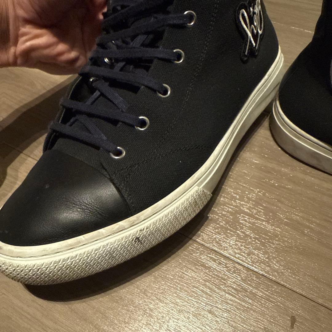 エルメス メンズ ハイカットスニーカー ネイビー 28cm