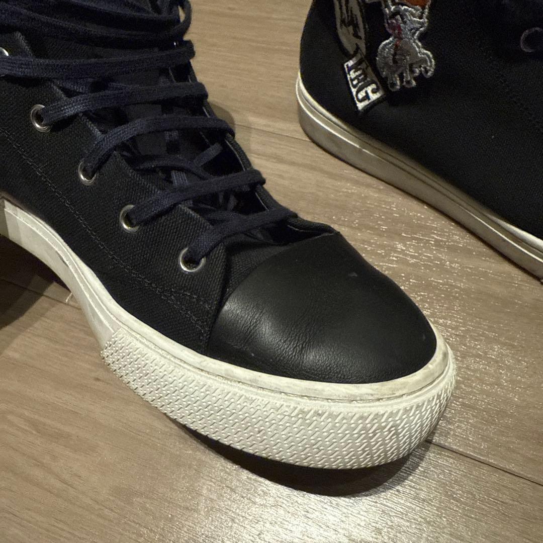 エルメス メンズ ハイカットスニーカー ネイビー 28cm