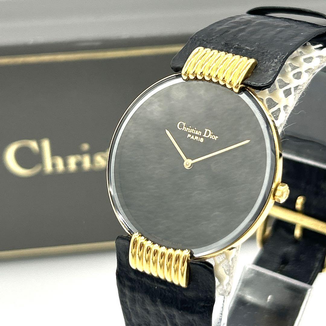 稼働・新品電池✨Christian Dior バギラ ブラックムーン 腕時計