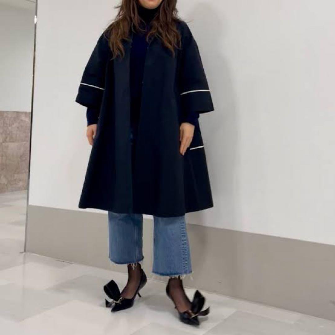 美品 KEI SUZUKI ケイスズキ コート DYUMA-デュマ- ネイビー