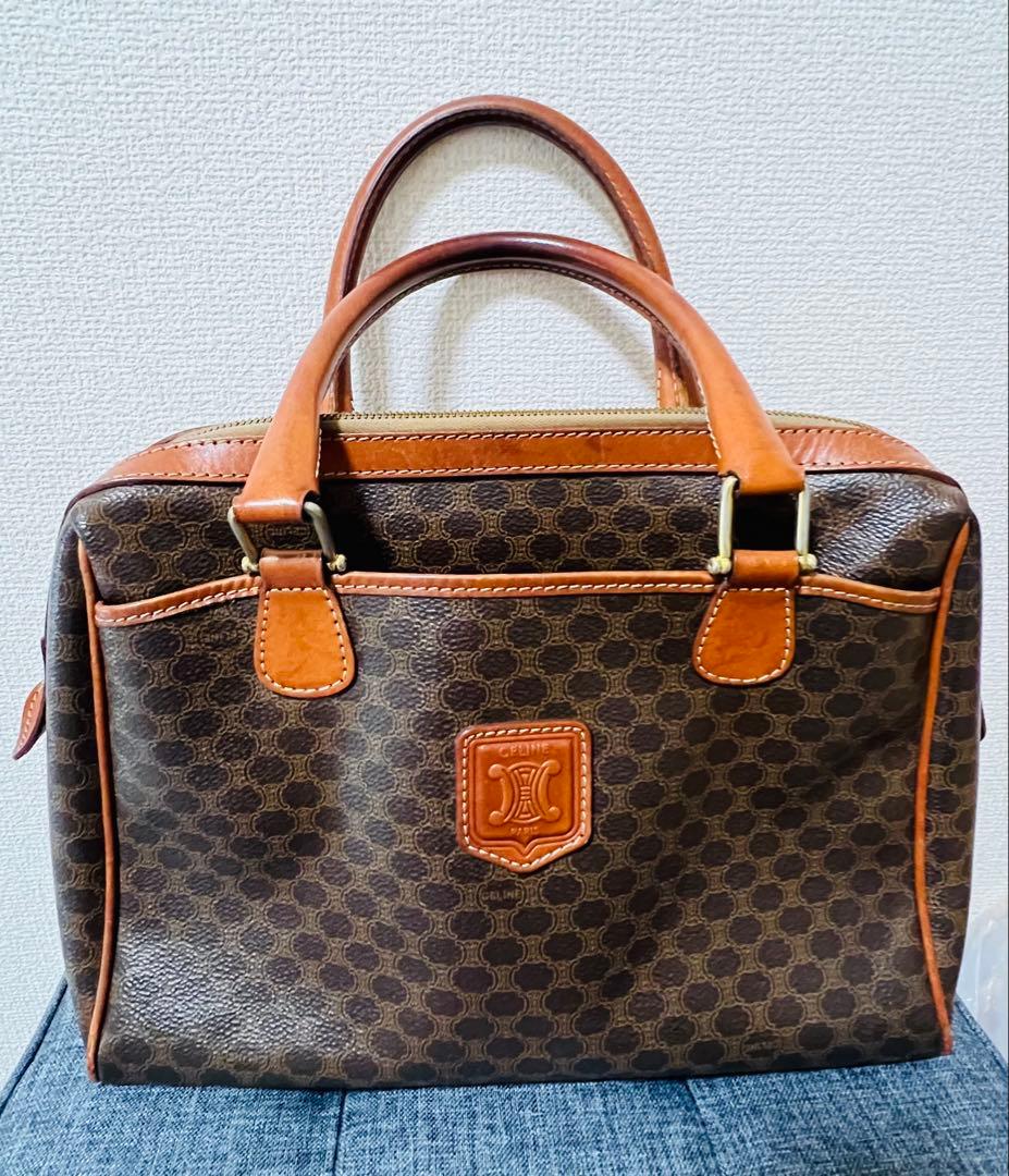 セリーヌ　2way ボストンバッグ　マカダム　トリオンフ　レア
