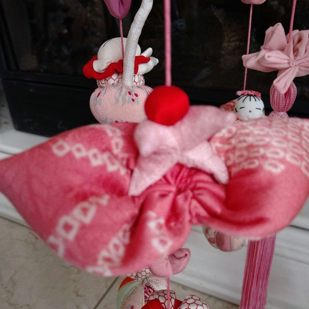 吊るし飾り　雛人形　ひな祭り　ちりめん細工 ✿傘付✿ ハンドメイド