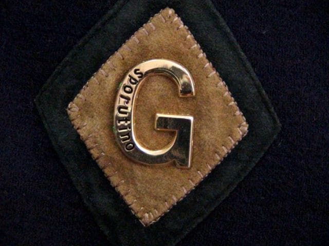 20212　sporutinoGOLF メンズ　カーディガン　緑Ｘ紺　サイズＭ