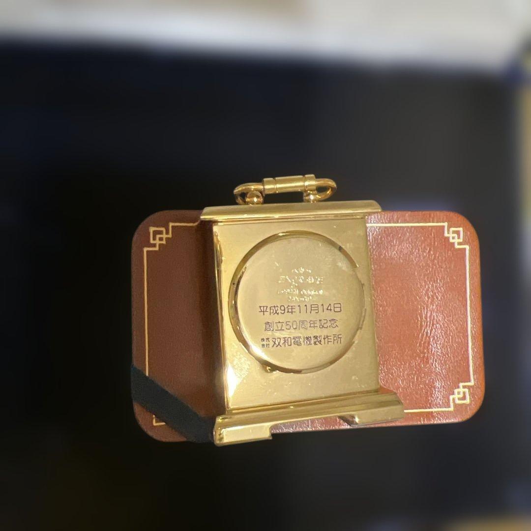 ENGRAVE ゴールドメタル 置時計　(純金メッキ) 140g