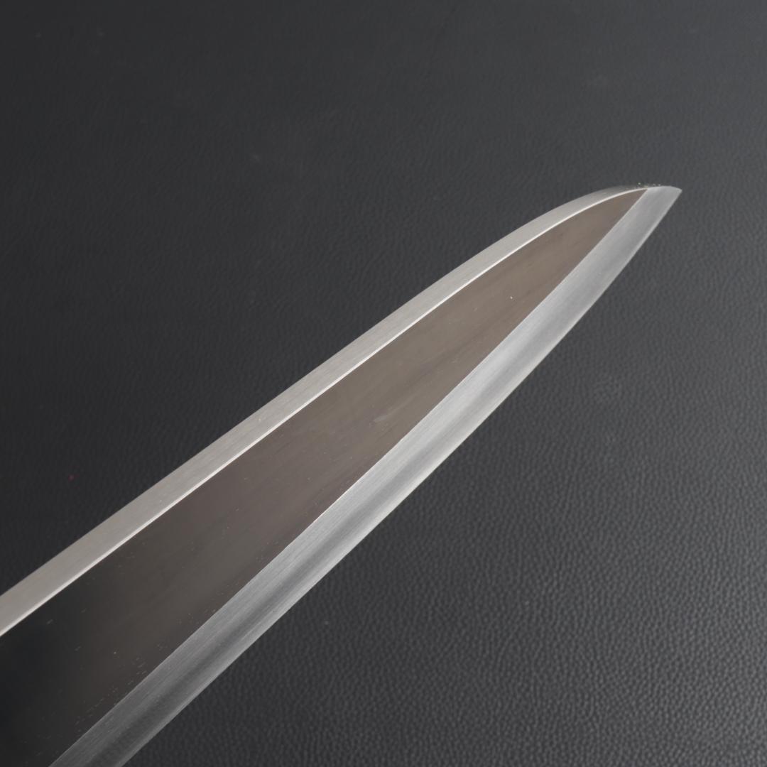 10572 梵静刃物 究極の出刃包丁 尺 刺身包丁 黒檀黒水牛角白三本巻八角柄