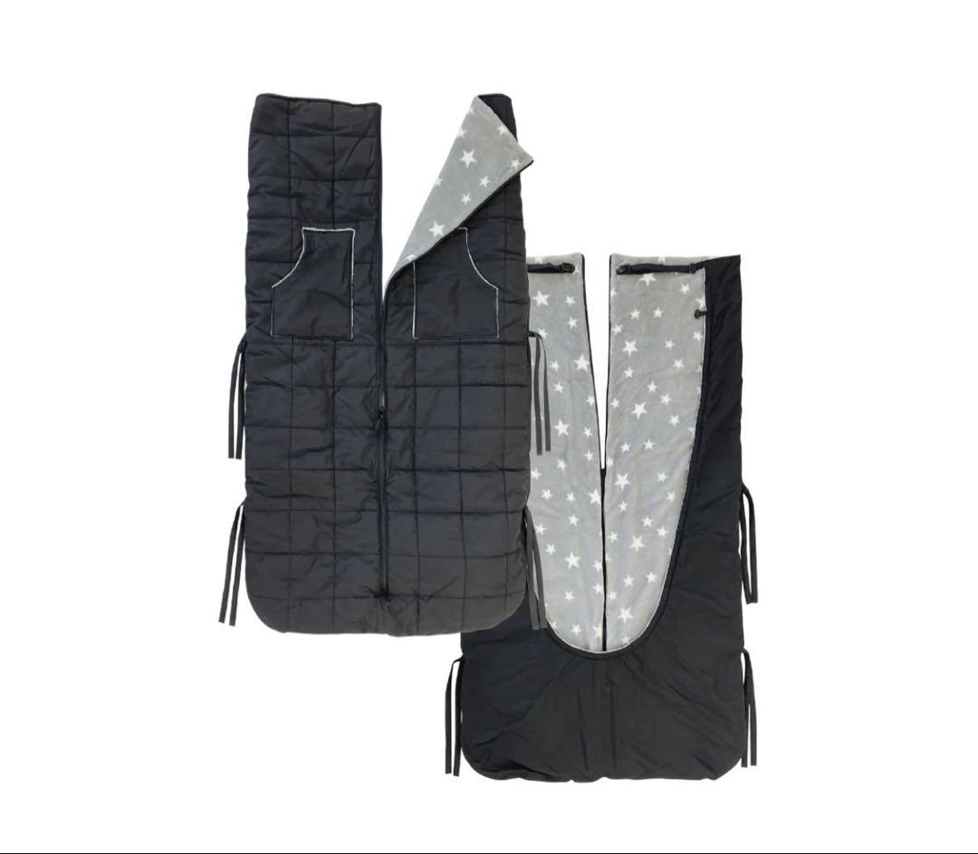 らくらくケープ 車椅子　ブラック　星柄