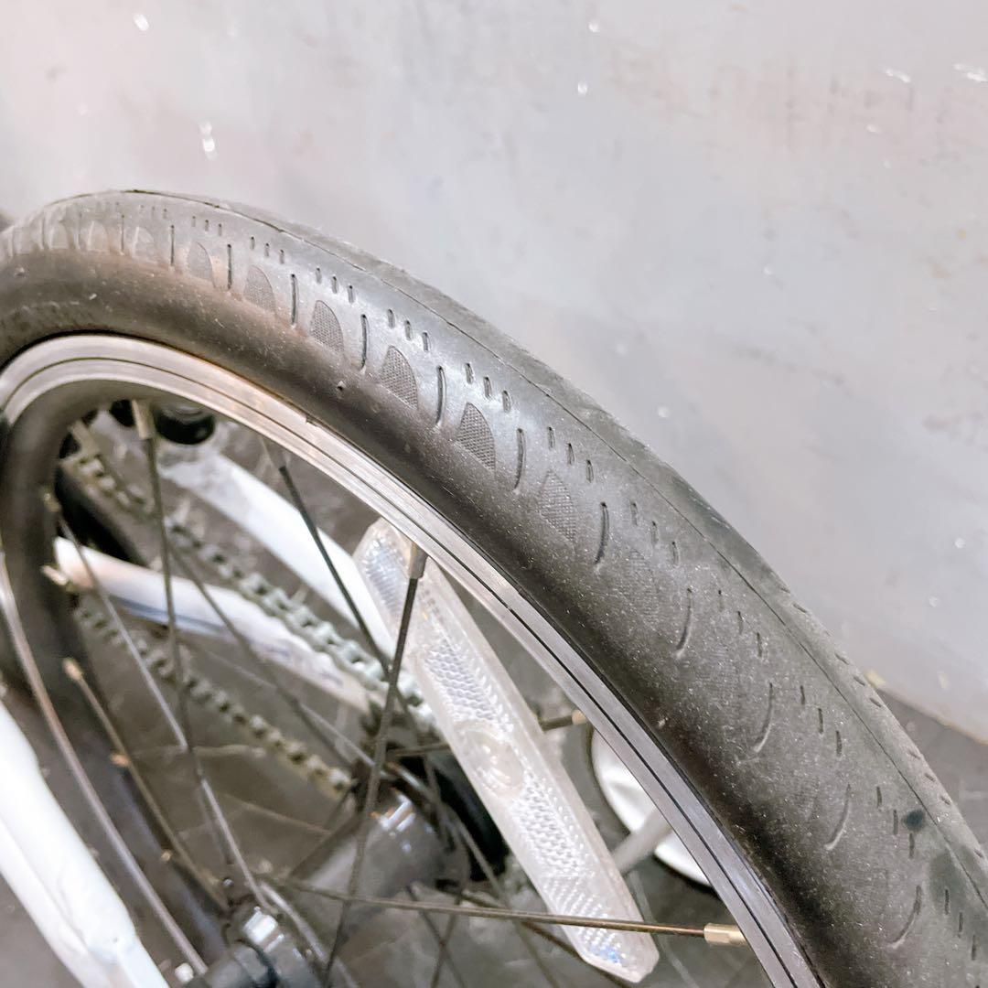 【922】ロードバイク風 子供車 Number ホワイト 補助輪付き