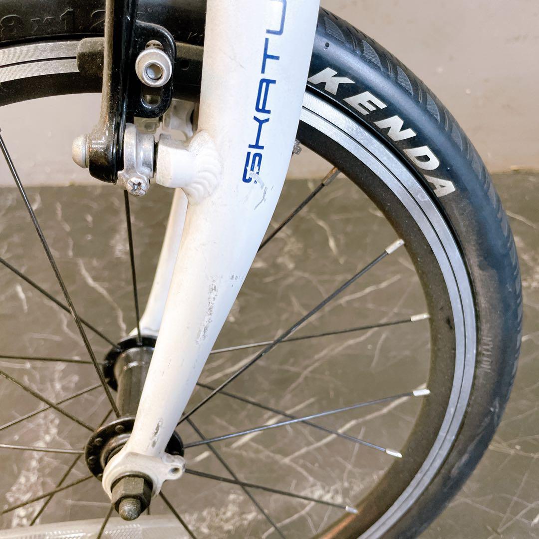 【922】ロードバイク風 子供車 Number ホワイト 補助輪付き