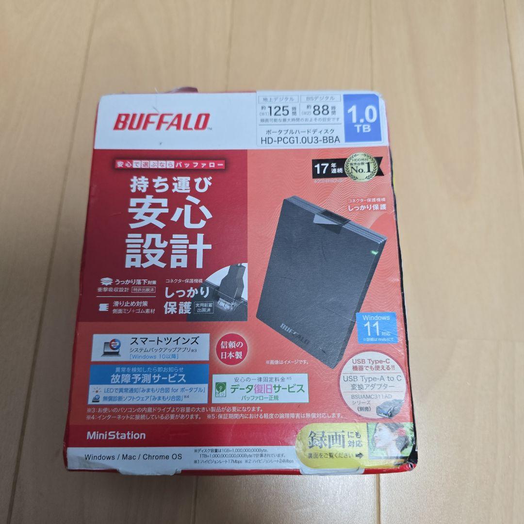 マ*ー様 BUFFALO 1.0TBポータブルハードディスク HD-PG1.0U