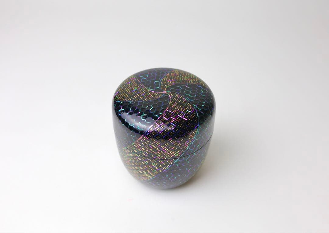 田中健智 作　螺鈿細工 大棗　唐物風青貝螺鈿 棗 表千家裏千家煎茶　茶道具　茶器