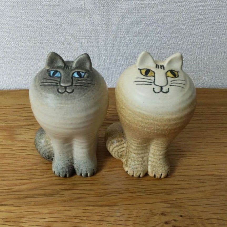 Lisa Larsonリサラーソン⿻ Mayaシリーズ 白い猫 ネコ 2つセット