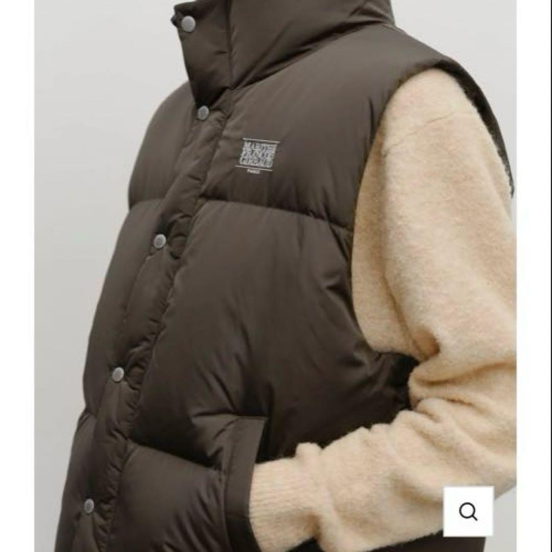 MARITHÉ CLASSIC LOGO DOWN VEST ブラウン