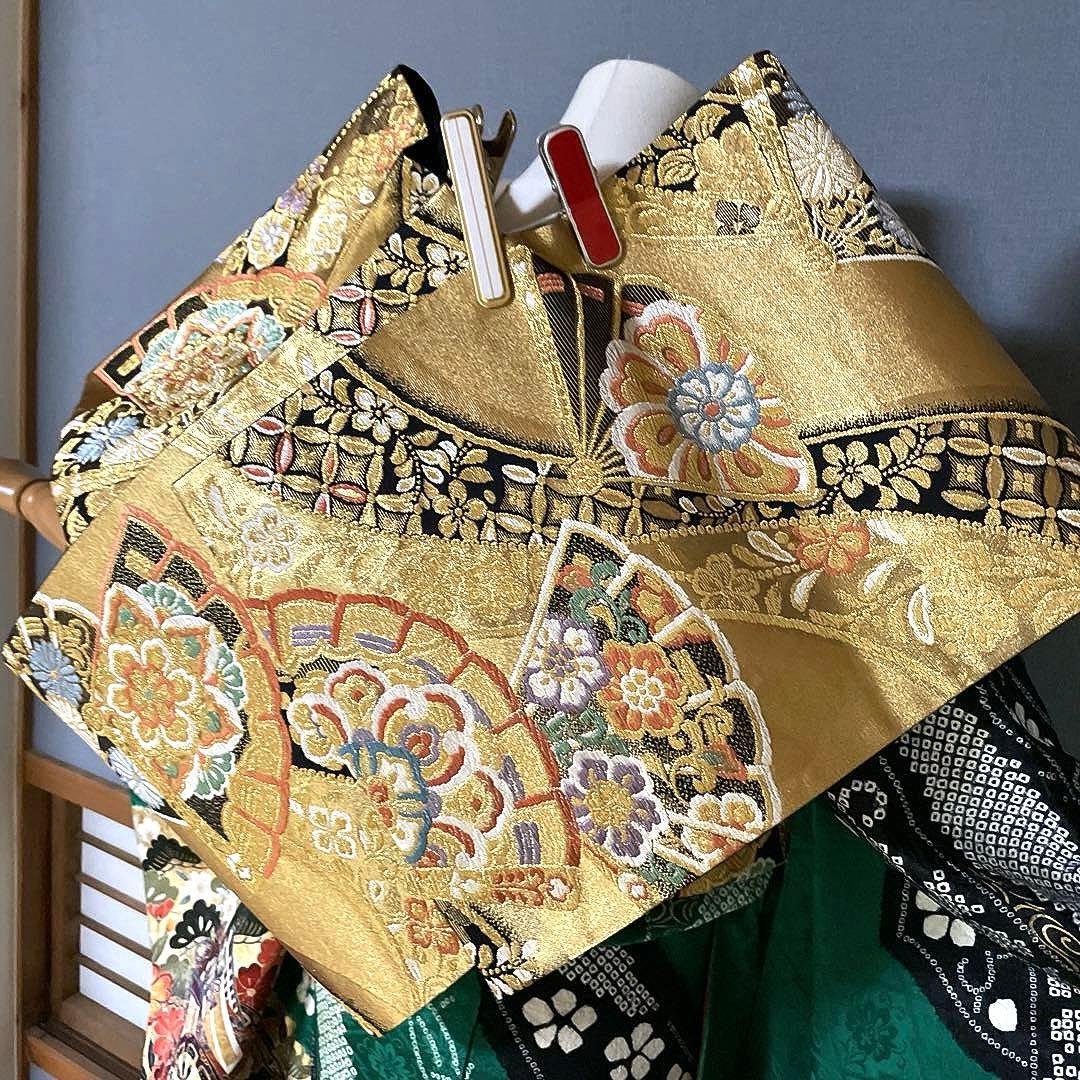 振袖フルセット　染分け　手絞り　本金箔　手刺繍　　　成人式振袖　振袖　裄丈67