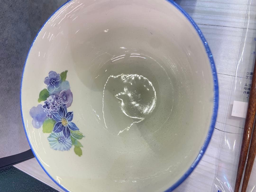 花あわせ飯碗湯呑 クレマチス