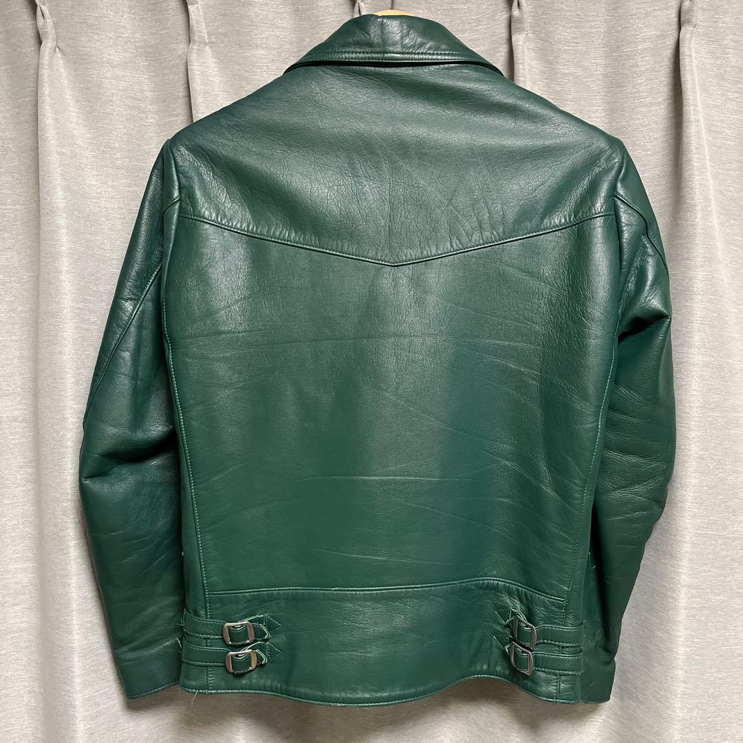 そ*ら様 rotar ローター ライダース グリーン　Mレザー 牛革