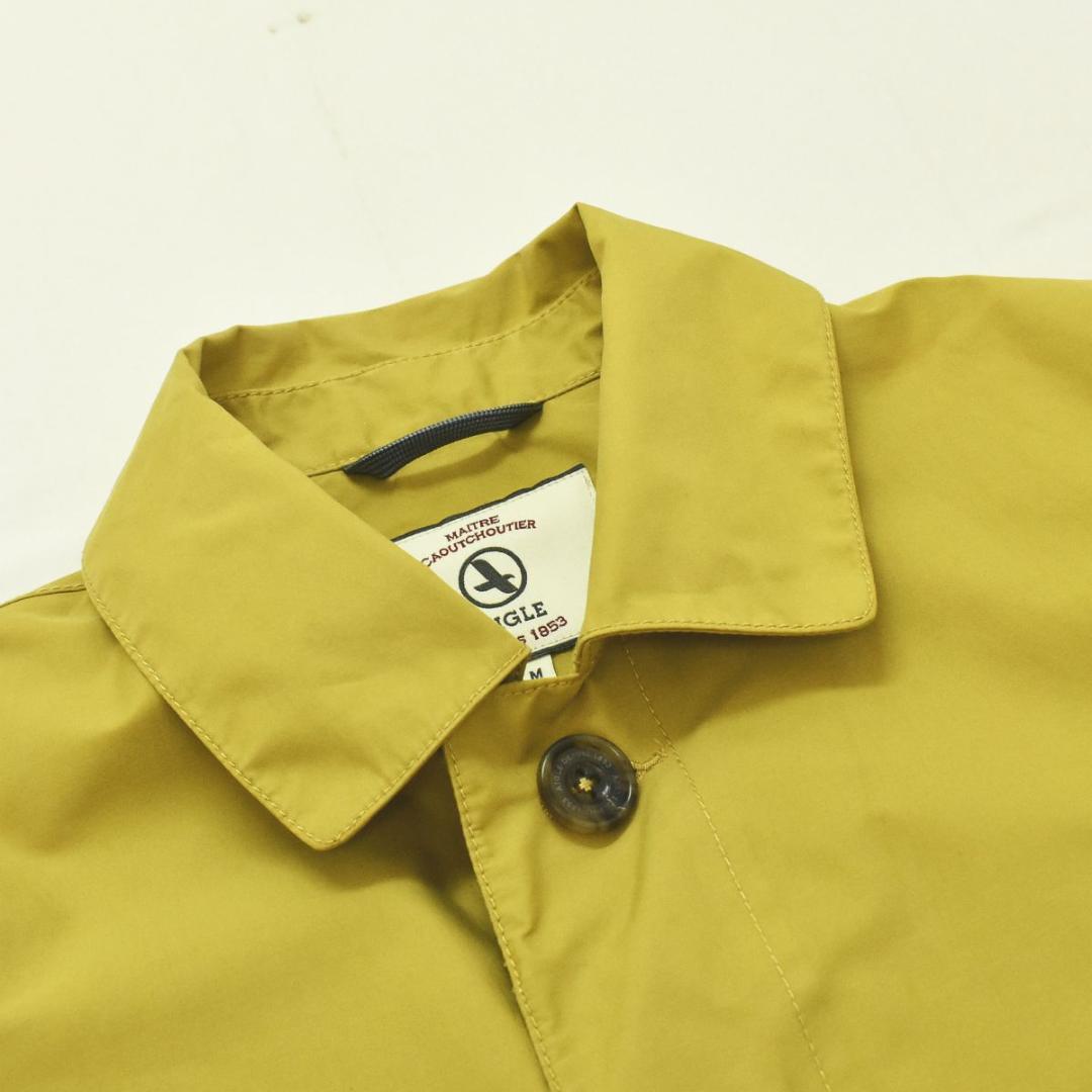 【プレートロゴ】 エーグル ゴアテックス スタンカラー レインコート M 黄色